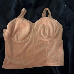 Corset top fuzzy and cozy